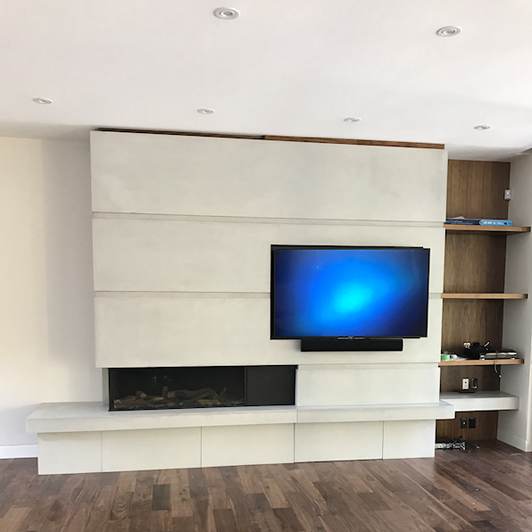 concrete tv stand