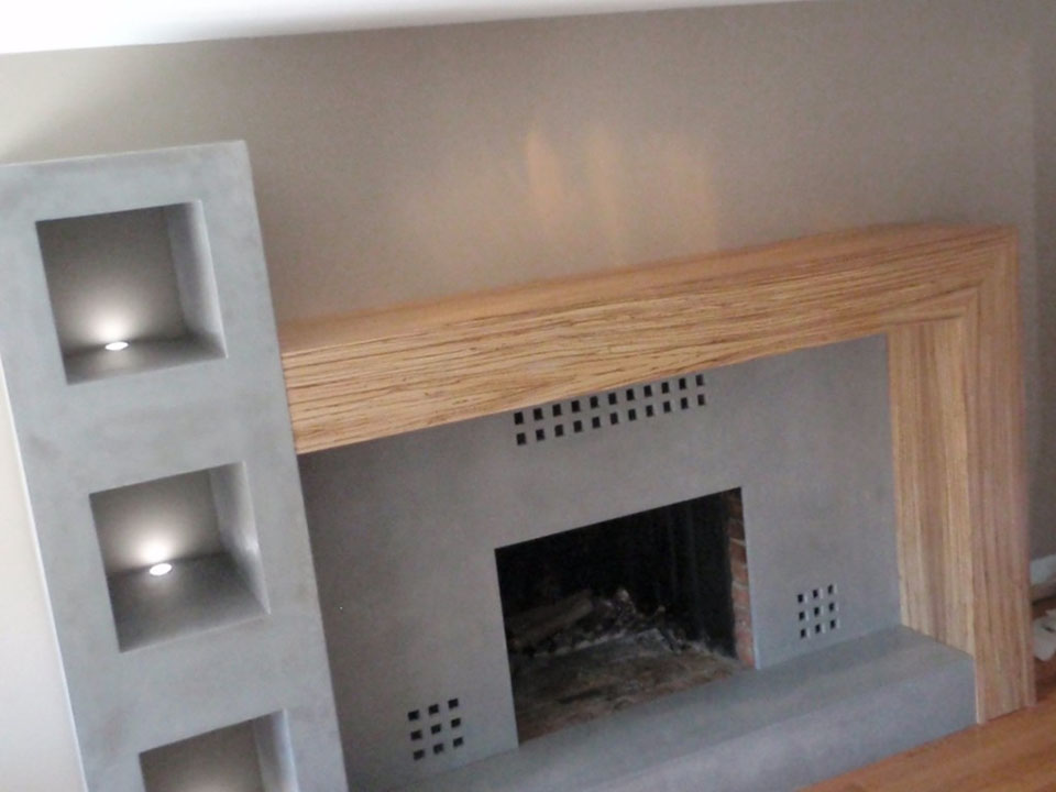 Mag's Concrete Works, concrete fireplace